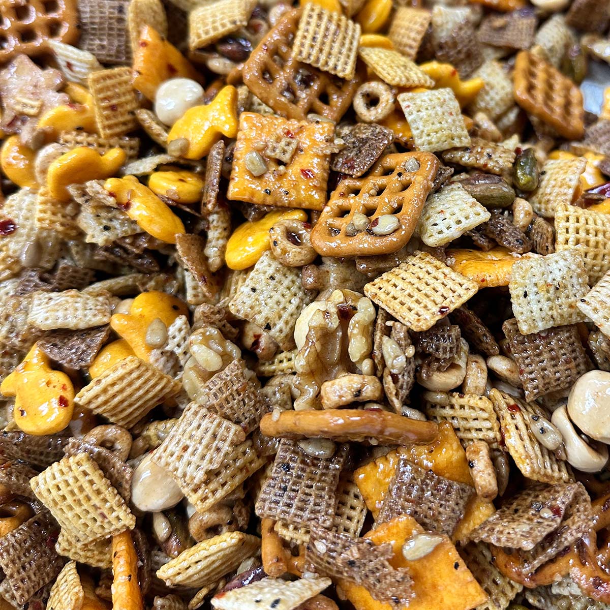 Bourbon-Sesame Snack Mix
